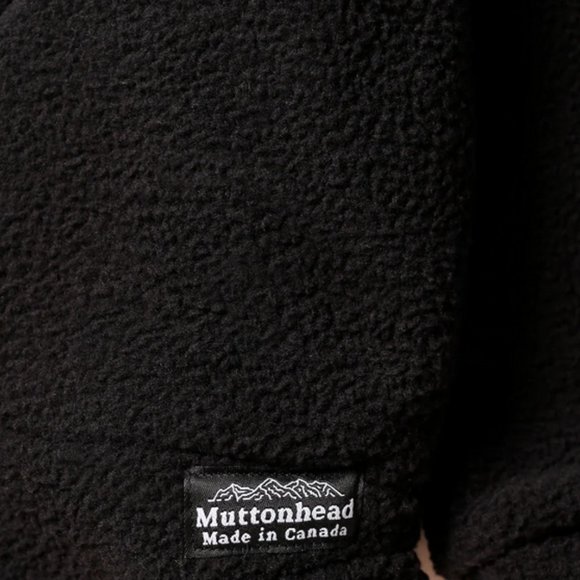 Black sherpa fleece hoodie - Picture 3 of 4